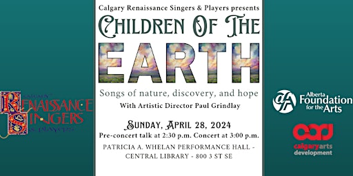 Imagem principal do evento Children of the Earth - Songs of nature, discovery and hope.