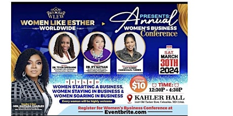 Women Like Esther Worldwide ANNUAL WOMEN'S BUSINESS CONFERENCE