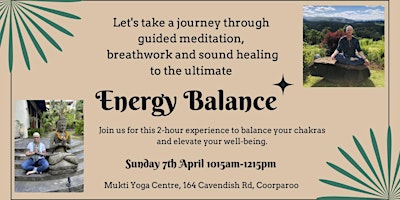 Imagem principal de Guided Meditation, Breathwork and Sound Healing for Energy Balance.