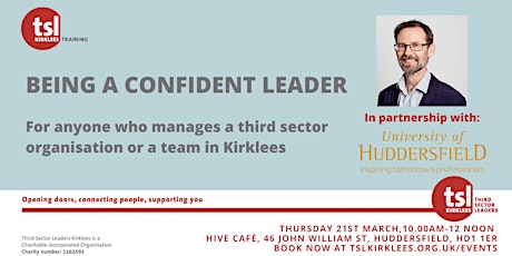 Imagem principal do evento TSL Kirklees: Being a Confident Leader