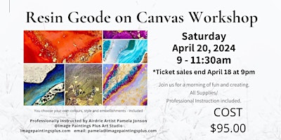 Resin Geode on Canvas Workshop primary image