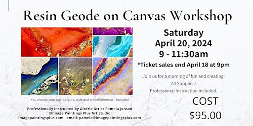 Resin Geode on Canvas Workshop primary image