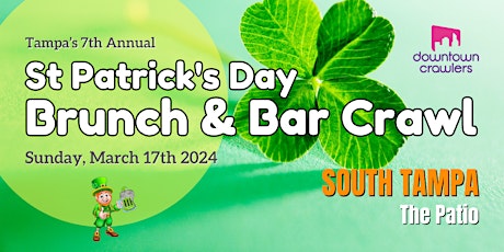 St. Patrick's Day Brunch & Bar Crawl - TAMPA (The Patio) primary image