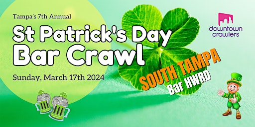 St. Patrick's Day Bar Crawl - TAMPA (Bar Hwrd) primary image