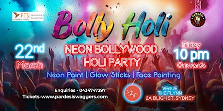 Bolly Holi - Neon Bollywood Holi Party At The Flynn, Sydney