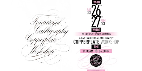 2 Day Traditional Calligraphy 'Copperplate'  Workshop primary image