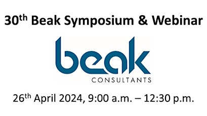30th Annual Beak Symposium (Online Webinar & On-Site In Person)
