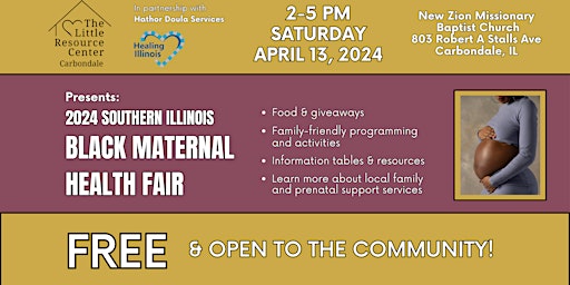 Imagem principal do evento 2024 Southern Illinois Black Maternal Health Fair