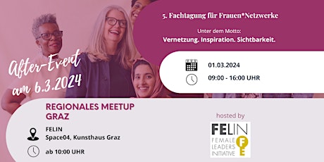 Imagem principal de Regionales Meetup GRAZ | 5. Fachtagung für Frauen*Netzwerke 2024