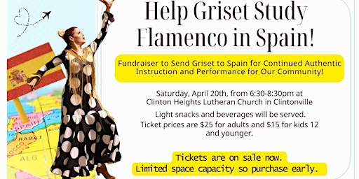 Imagem principal do evento Flamenco Fiesta ! Fundraiser to send Griset to Spain to study.