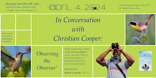 Immagine principale di Christian Cooper in Conversation: Observing the Observer 