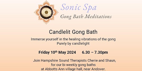 Sonic Spa Candlelit Gong Bath Meditation - 10th May