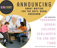 Primaire afbeelding van Grant Writing for the Arts Workshop: Tin Can Bay