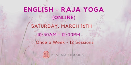 Imagem principal de English - Raja Yoga Meditation - Online Course (12 Weeks)