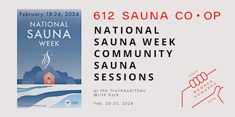 612 Sauna  Co-op National Sauna Week Reservations, 2/20-2/25 primary image