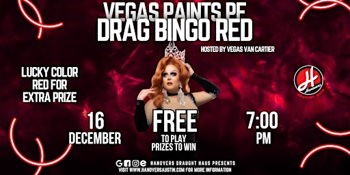 Imagem principal do evento Paint Drag Bingo Red @ Hanovers Pflugerville