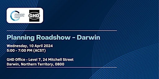 Imagem principal de Planning Roadshow in partnership with GHD - Darwin