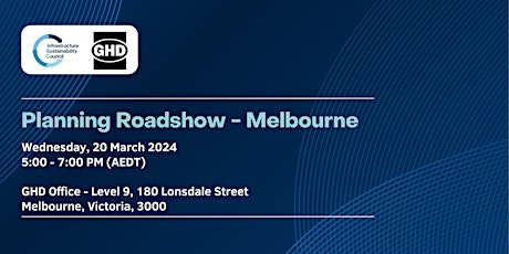 Planning Roadshow in partnership with GHD - Melbourne primary image