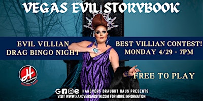 Primaire afbeelding van Vegas Evil Storybook Drag Bingo @ Hanovers Pflugerville