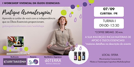 Imagem principal do evento WORKSHOP: Pratique Aromaterapia! CURITIBA, TURMA I (MANHÃ)