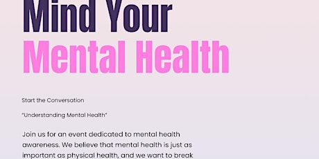 Mind your mental health “Understanding mental health” primary image