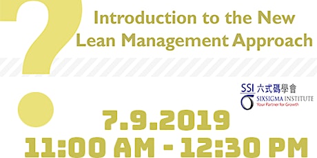 Introduction to the New Lean Management Approach Seminar primary image