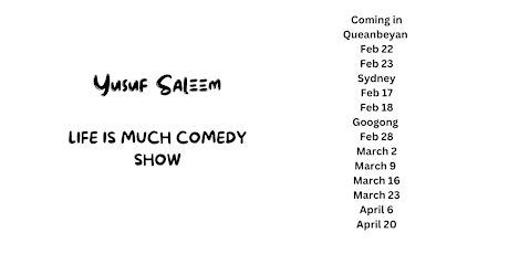 Yusuf Saleem  LIFE IS MUCH!- On Tour! Comedy Show! Number One Book Seller!