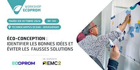 Workshop ECOPROM "Eco-conception : bonnes idées et fausses solutions" primary image