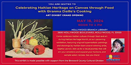 Primaire afbeelding van Celebrating Haitian Heritage on Canvas thru Food wt Granma Daille's Cooking