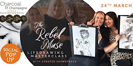 Imagen principal de 'Rebel Muse' Charcoal & Champagne social life-drawing masterclass