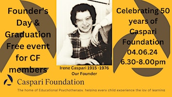 Image principale de Celebrating 50 years of Caspari Foundation: Founder's Day & Graduation