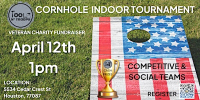 Indoor Cornhole Tournament - Veteran Charity Fundraiser primary image