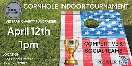 Indoor Cornhole Tournament - Veteran Charity Fundraiser