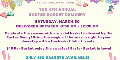 Imagem principal do evento Stone Ridge - Easter Bunny Basket Delivery