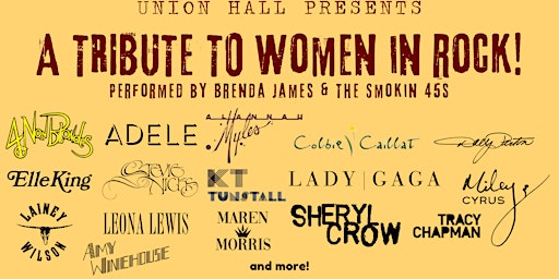 Primaire afbeelding van A Tribute To Women In Rock (performed by Brenda James & The Smokin 45s)