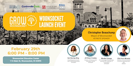 Primaire afbeelding van GROW Woonsocket Launch Event