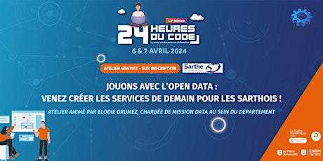 Jouons avec l’OpenData : créez les services de demain pour les Sarthois !