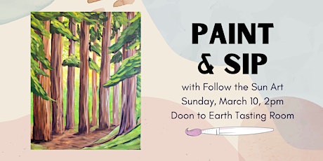 Imagem principal do evento Paint & Sip at Doon to Earth!