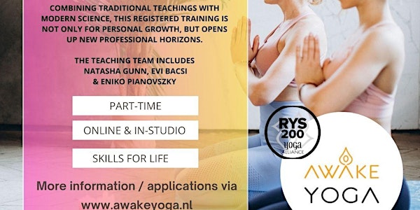 Registered 200-hr Yoga Teacher Training with Awake Yoga (English language)