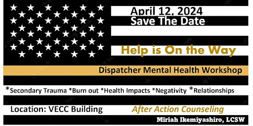 Imagem principal do evento Help is On the Way - Dispatcher's Mental Health Workshop