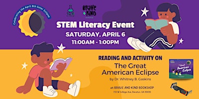 Imagem principal do evento STEM Literacy Event at Brave and Kind Bookshop