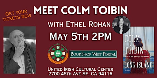 Immagine principale di Meet Colm Toibin: Bestselling Irish Author 
