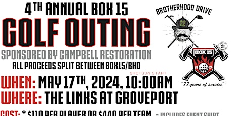 Box 15 / Brotherhood Drive Golf Outing - 4th Annual - Campbell Restoration