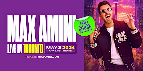 Hauptbild für Max Amini Live in Toronto! *3rd Show Added!