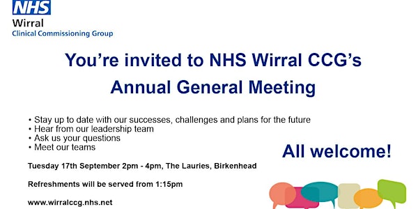 NHS Wirral CCG Annual General Meeting 2019