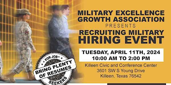 RED, White, and Blue Hiring Event Military Excellence Growth Association