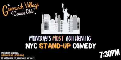 Hauptbild für Monday's Most Authentic  Free NYC Stand-Up Comedy Tix