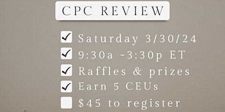 CPC Review Class - VIRTUAL