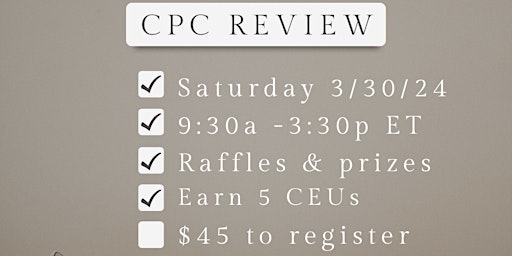 CPC Review Class - VIRTUAL primary image