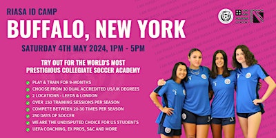 Primaire afbeelding van RIASA WOMEN'S BUFFALO - NEW YORK COLLEGE SOCCER ID CAMP - SAT MAY 4TH 2024